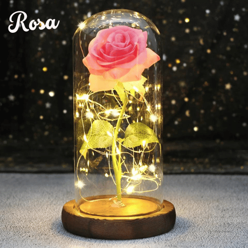 Luminária Rosa Eterna Glow Charm™ - OFERTA MÊS DOS NAMORADOS❤❤