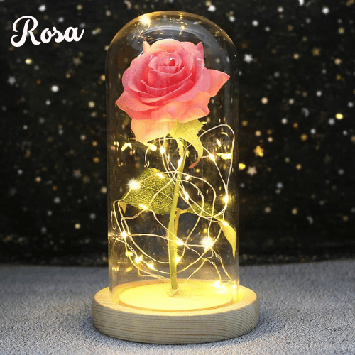 Luminária Rosa Eterna Glow Charm™ - OFERTA MÊS DOS NAMORADOS❤❤